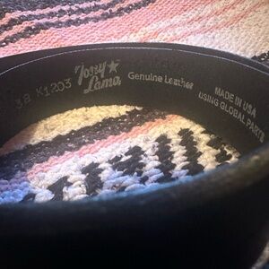 Tony Lama Black Leather Belt